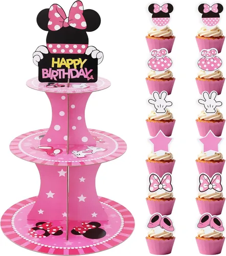 Vista 14 de BEISHIDA Soporte para cupcakes de dinosaurio de 3 niveles, decoración de fiesta, temática de dinosaurio, soporte para cupcakes, 12 piezas