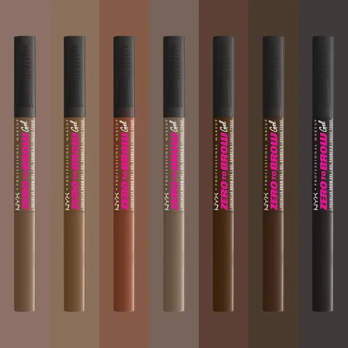 Vista 7 de NYX PROFESSIONAL MAKEUP Zero to Brow, gel de cejas de larga duración, rubio ceniza