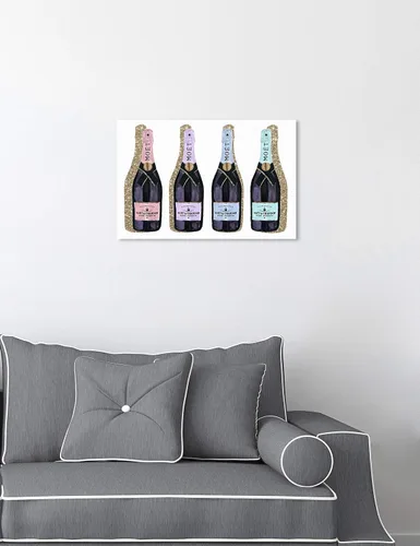Vista 3 de The Oliver Gal Artist Co. Lienzo decorativo para pared con texto en inglés "Cuatre Rose