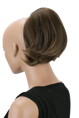 Vista 6 de CAISHA Cola de caballo con clip de mariposa para el cabello moño peinado nupcial hepburn moño Scrunchie recto negro H401