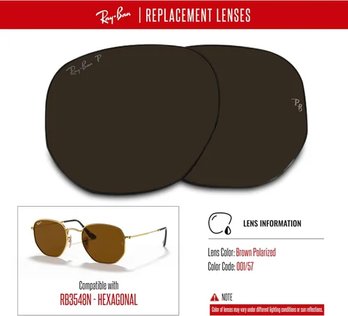 Vista 3 de Ray-Ban Original HEXAGONAL RB3548N Replacement Lenses+BUNDLE with ACCESSORY EYEWEAR KIT
