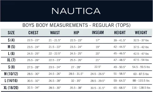 Vista 3 de Nautica Camisa polo de manga larga para uniforme escolar para niños, cierre de botón, cómoda, tela transpirable