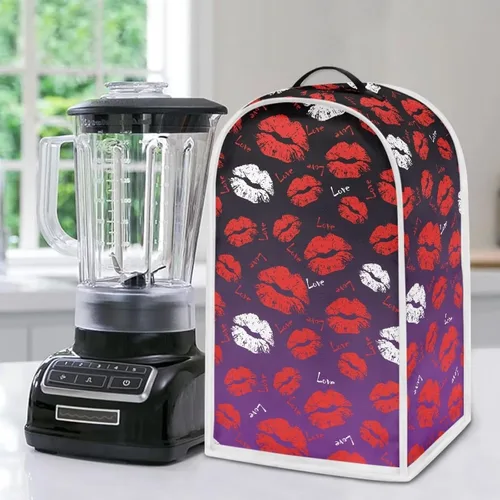 Vista 8 de Funda para licuadora de flores de vaca, funda para electrodomésticos de cocina, a prueba de polvo, lavable, resistente a las manchas, cubierta