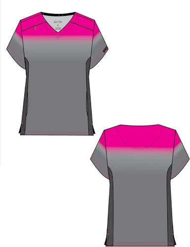 Vista 4 de KOI Lite 370PR Ombre Reform - Camisa de uniforme médico, de color degradado, para mujer
