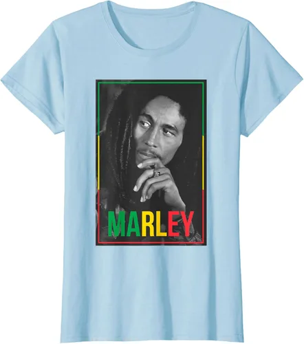 Vista 25 de Camiseta blanca oficial de Bob Marley Photo S Negro