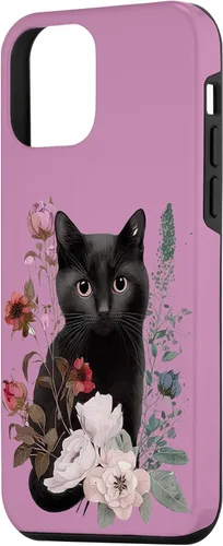 Vista 2 de Funda para iPhone 12 mini gato negro gatito gatito lindo animal mascota