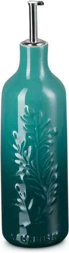 Vista 8 de Le Creuset - Botella de cerámica Colección Olive Branch para aceite, 20 onzas, Sal marina Sea Salt