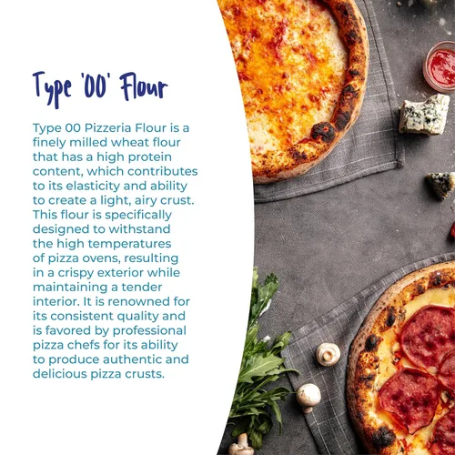 Vista 4 de Antimo Caputo Harina para Pizzería Azul, Bolsa de 11 Libras (5Kg) - Harina Italiana 00 - Trigo suave para masa de pizza - Hace esa pizza napolitana