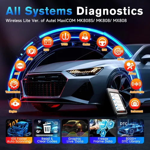 Vista 4 de Autel Escáner MaxiDiag MD906 PRO, 2026 MD906PRO OBD2 Herramienta de diagnóstico automotriz para sistema completo Igual que MD909 PRO, versión Lite.