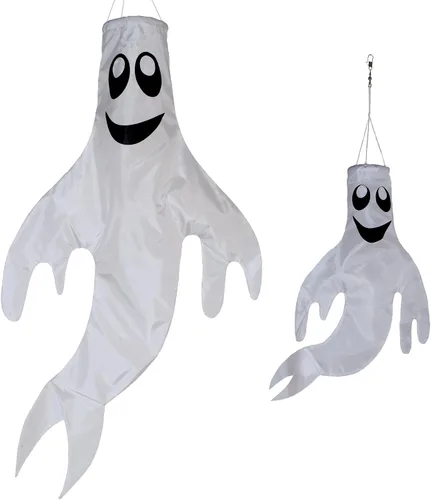 Vista 4 de In the Breeze - Pequeño fantasma de 18 pulgadas para Halloween, decoración.
