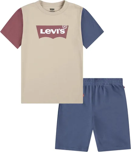 Vista 5 de Levi's boys Boys' and Baby Graphic T-shirt and Shorts 2-piece Outfit Set Azul (Colony Blue)