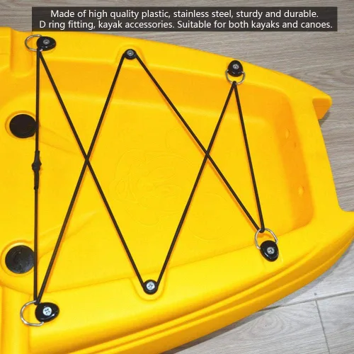 Vista 3 de Tbest 6 unids canoa D hebilla lazo lazo seguridad cubierta montaje accesorios piezas kayak pesca equipo kayak d anillo