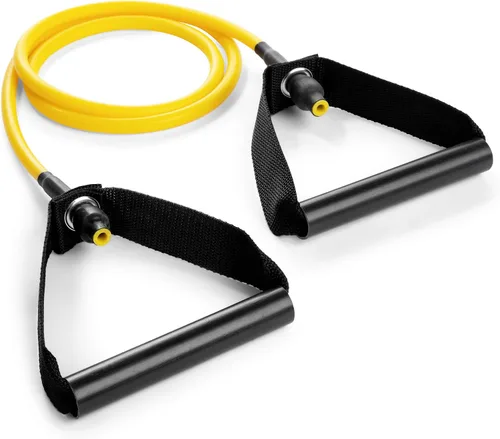 Vista 10 de Champion Sports Bandas de tubo de resistencia XP para hombres y mujeres, resistencia media, color rojo, banda de fitness duradera para entrenamiento