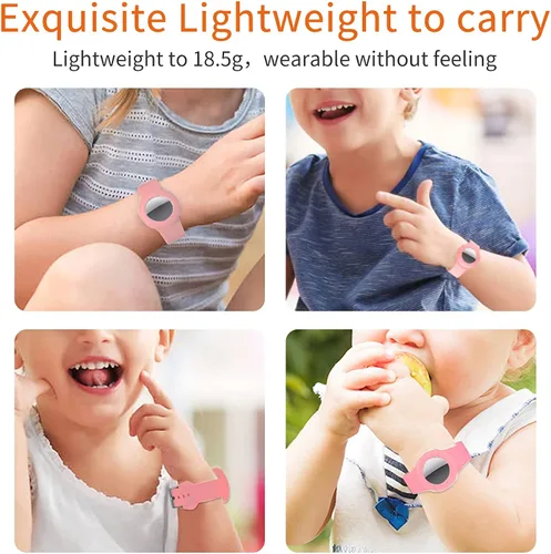 Vista 2 de SWOXINGO Airtag Wristband KidsAirtag Bracelet for Kids Toddler Baby Children EldersAirtag Watch Band Compatible with AirTag 2021