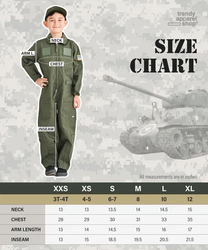 Vista 6 de Trendy Apparel Shop Uniforme de piloto estadounidense para niños con parche de gancho y bucle
