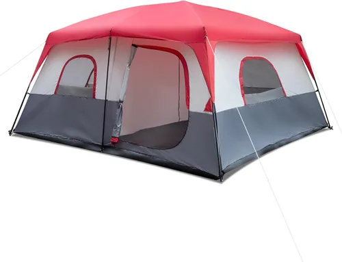 Vista 8 de Ochine Tienda de campaña para 4/10 personas, tiendas de campaña para campamento familiar, tienda de campaña plegable para mochileros al aire libre