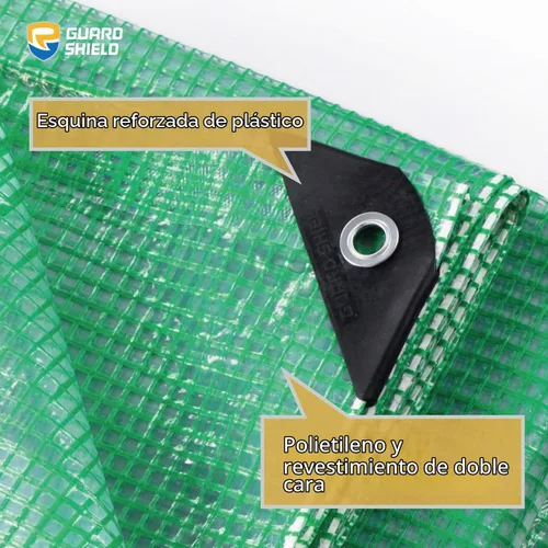 Vista 2 de GUARD SHIELD Lona verde transparente resistente de 6 x 8 pies, impermeable para invernaderos al aire libre, jardín, cubierta de polietileno Claro