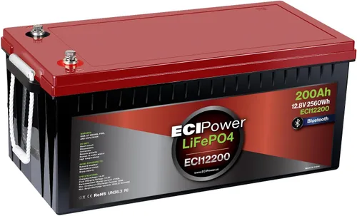 Vista 10 de ECI Power Batería recargable de litio LiFePO4 de ciclo profundo de 12 V 5 Ah 2000-5000 ciclos de vida útil y 10 años de vida BMS integrado