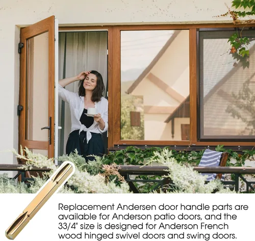 Vista 7 de Reemplazo Andersen - Husillo de manija de puerta 2579830 Compatible con puertas de patio Andersen, puerta con bisagras Anderson Frenchwood