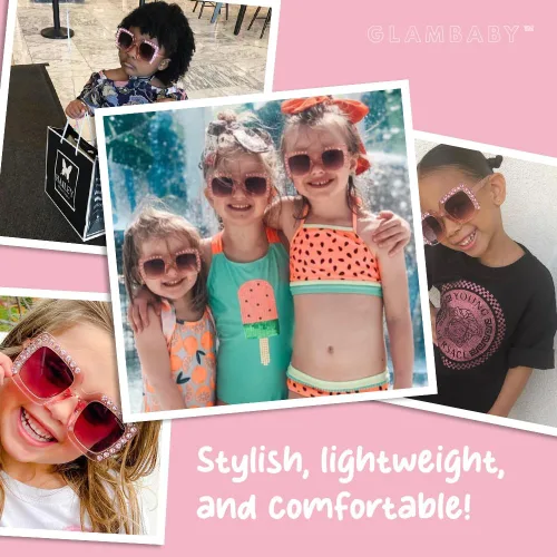 Vista 7 de GlamBaby - Gafas de sol para niños, ligeras y cómodas, modernas para niños
