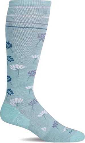 Vista 5 de Sockwell Calcetines de compresión graduados moderados para mujer Field Flower Negro