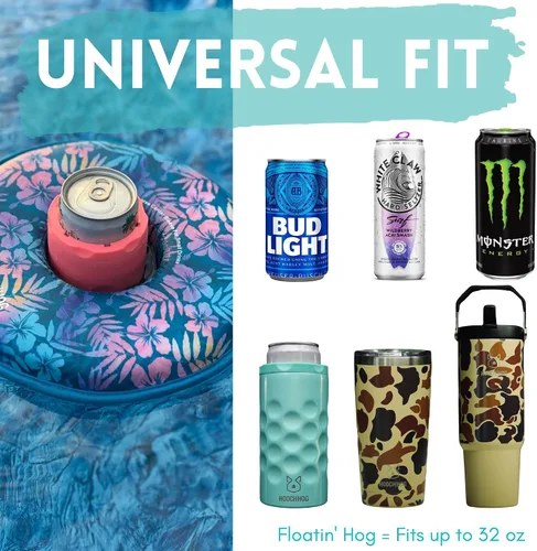 Vista 2 de Hooch Hog - Portavasos flotante, soporte para latas y soporte para cerveza, un flotador de bebida de piscina que no se volcará y es imprescindible