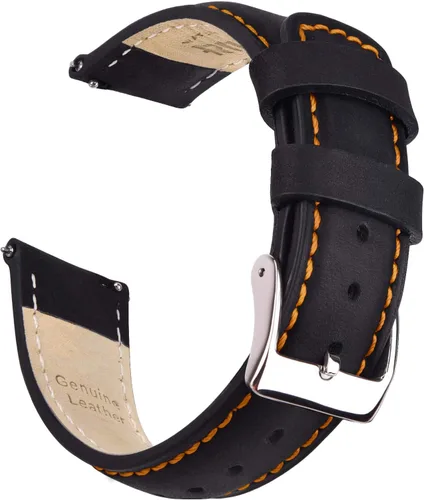 Vista 17 de Ritche Correas de Reloj de Cuero de Liberación Rápida Regalo de Navidad, Correas de Reloj Genuinas para Hombres y Mujeres, Correa de Reloj de Cuero