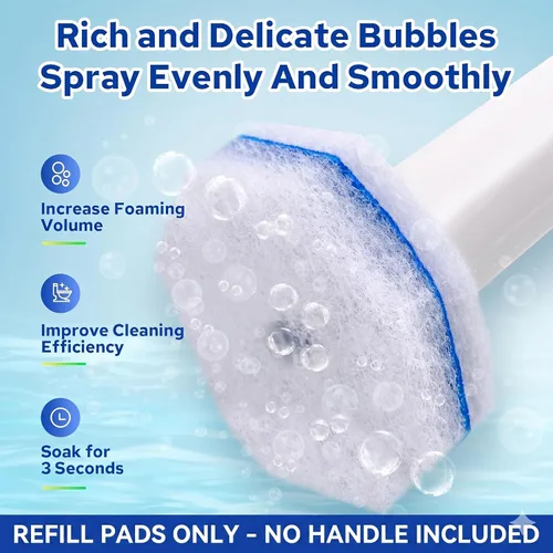 Vista 3 de Cecailin® 60 cepillos desechables para inodoro. Limpieza de baño. Limpiadores desechables compatibles con la mayoría de cepillos de inodoro