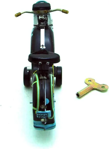 Vista 5 de Charmgle Retro Wind-Up - Juguete de colección para adultos, accesorios de fotografía de juguete de motocicleta, decoración de juguetes de lata