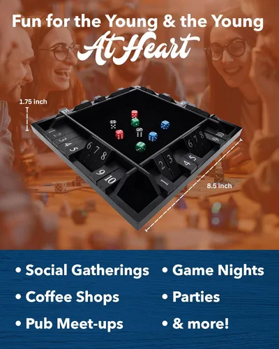 Vista 5 de WE Games Juego de mesa personalizado para 4 jugadores, 8.5 pulgadas, tinte negro, regalos personalizados para novio, regalos de inauguración