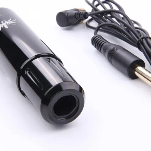 Vista 3 de DGT Blade Cartucho Rotativo Máquina de Tatuaje Pluma con Motor Japonés Sin Escobillas y Cable RCA (Negro (A))