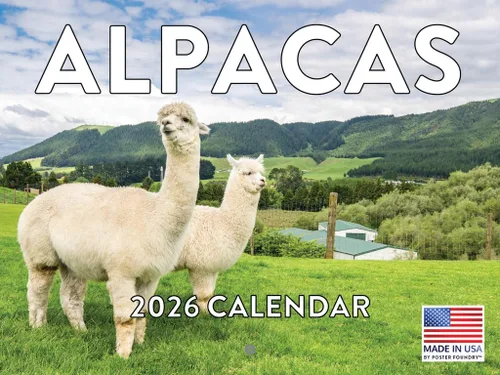Vista 149 de Calendario mensual de pared de alpaca 2025 Fabricado en Estados Unidos