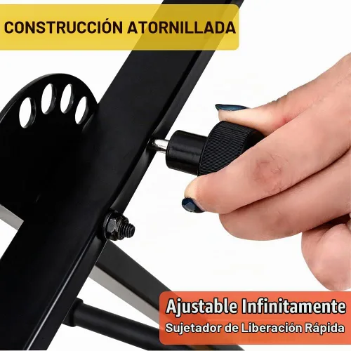 Vista 4 de Stage Rocker - Soporte plegable clásico estilo Single-X para teclado y piano digital, ancho y altura ajustables, duradero y resistente, fácil
