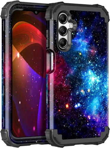 Vista 100 de Miqala Funda para Galaxy A14 5G, que brilla en la oscuridad, tres capas, resistente, a prueba de golpes, protección completa, parachoques