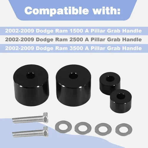 Vista 2 de CULMKARI Un kit de actualización de mango de agarre de pilar para Dodge Ram 1500 2500 3500 2002-2009 (negro)