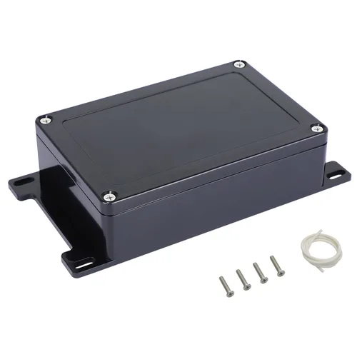 Vista 15 de Caja de conexiones impermeable a prueba de polvo IP65 de plástico ABS, proyecto eléctrico universal con oreja fija, color negro, 3.26"x 2.28"x 1.29