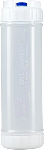 Vista 8 de San Jamar Ez Kleen - Botella de plástico para salsa con válvula pequeña para salsas finas y vinagretas, 16 onzas, blanco, natural/verde