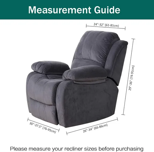 Vista 5 de Funda elástica de jacquard para sofá reclinable de 4 piezas, funda para sofá reclinable de elastano suave, funda elástica para sillón reclinable