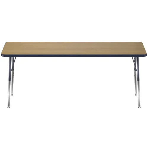 Vista 16 de FDP - Mesa rectangular para actividades escolares y de oficina (24 x 36 pulgadas), patas estándar con deslizadores giratorios, altura ajustable