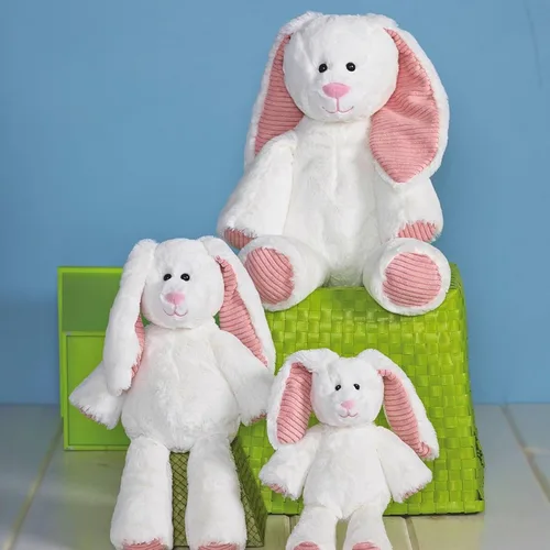Vista 4 de Mary Meyer Juguete suave de peluche del zoológico de malvaviscos de peluche, 19 pulgadas, conejo de bola de algodón grande