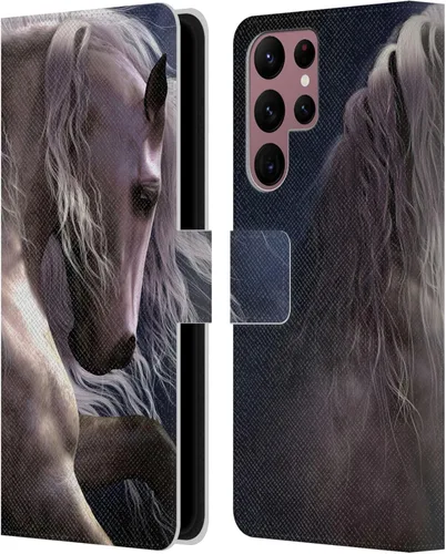 Vista 192 de Head Case Designs Officially Licensed Laurie Prindle A Morgan Christmas Western Stallion Leather Wallet Case Compatible with Samsung Galaxy A07 4G