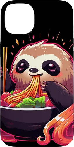 Vista 15 de Sloth Eating Ramen Japanese Noodles Soup Kawaii Case for iPhone 17