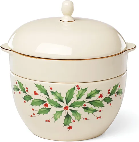 Vista 23 de Lenox 898272 Plato Cubierto Navideño, Pequeño, Navidad, Vajilla Festiva para Servir