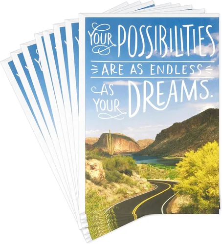 Vista 9 de Hallmark Surtido de tarjetas de regalo o soporte para dinero de graduación, Dream Big (4 tarjetas con sobres)