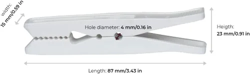 Vista 7 de Plasti-Flex Alfileres de ropa – Alfileres de ropa de plástico resistente – Pinzas para colgar ropa, secar, recortar – Clips de lavandería para secar