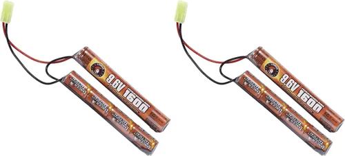 Vista 8 de Lancer Tactical Nimh Airsoft - Batería compatible con pistola AEG Airsoft (9,6 V, 1600 mAh Nunchuck)