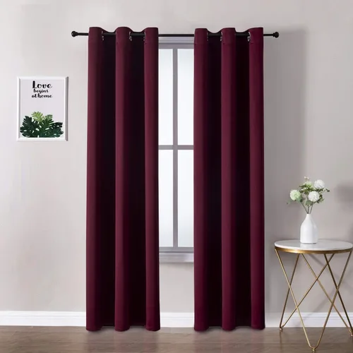 Vista 103 de ChrisDowa - Cortinas cortas para ventana de 40 pulgadas para dormitorio - Cortinas cortas con ojales y aislamiento térmico para oscurecer