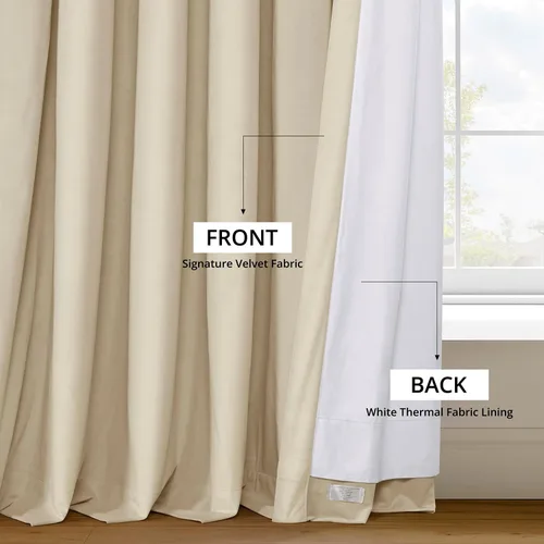Vista 10 de Half Price Drapes VPCH-110602-84-GRBO cortinas oscurecedoras de ojales terciopelo