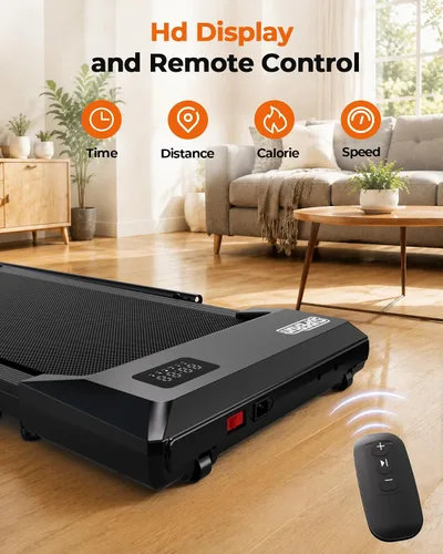 Vista 7 de Superun Walking Pad with 6% Incline, 3 in 1 Portable Treadmill for Home Metallic Black