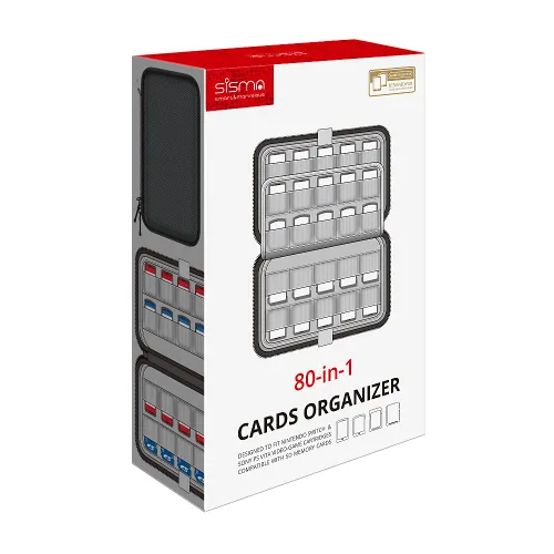 Vista 6 de sisma 80 Switch Game Case Compatible with Nintendo Switch Games or PS Vita Games or SD Cards, Physical Game Cartridge Holders Hard Shell Travel